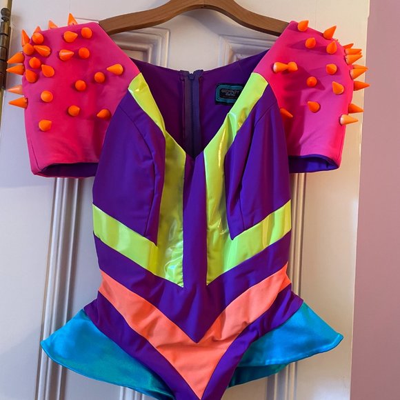 Geoffrey Mac Custom Leotard with Spiked Shoulders - Picture 4 of 5